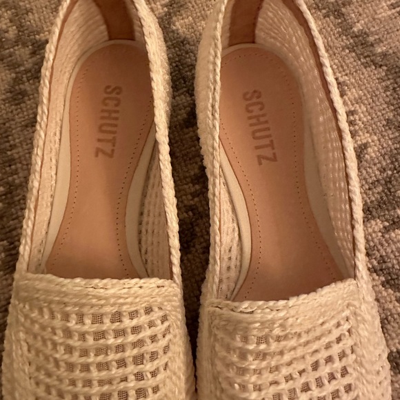 Schultz Alita white woven flat size 8.5 - Picture 2 of 4
